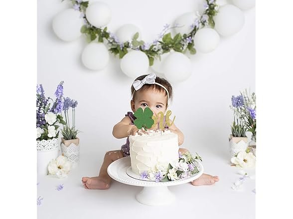 Shamrock First Birthday Cake Topper