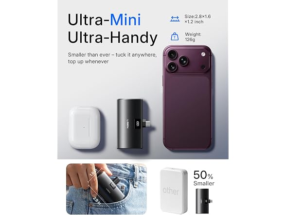 LISEN 6800mAh Mini Capsule Power Bank