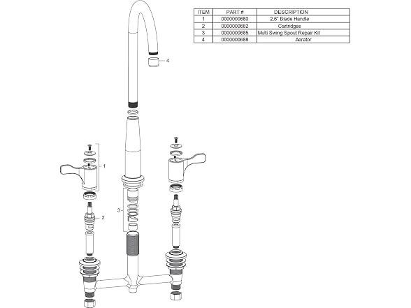 Elkay LKD232SC Chrome Concealed Deck Mount Faucet