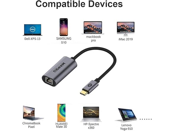 QGeeM USB-C to Ethernet Adapter