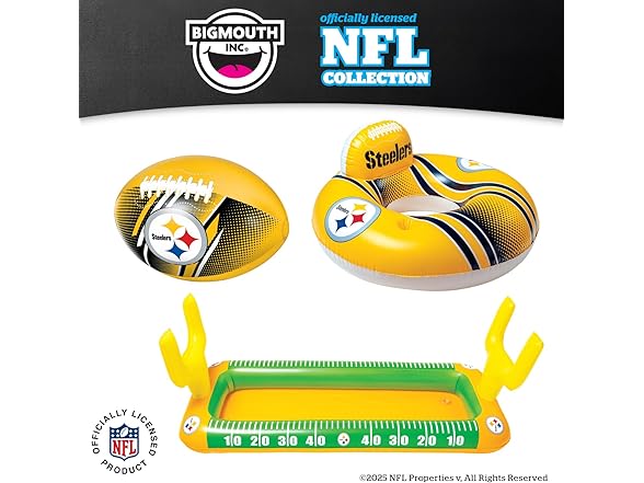NFL 48" Inflatable Pool Noodle, Pittsburgh Steelers