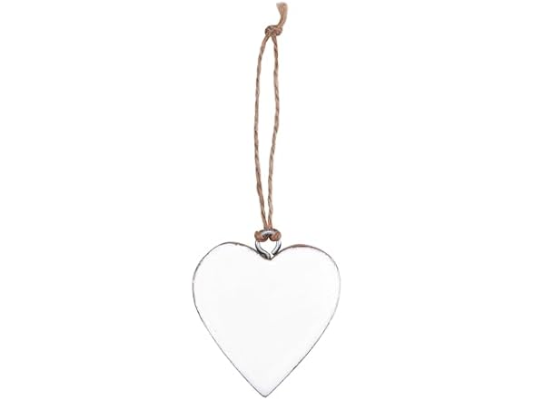 Handcrafted Enameled Wood Heart Ornaments in Glass Jar, Set of 24