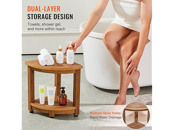 VEVOR Corner Shower Bench
