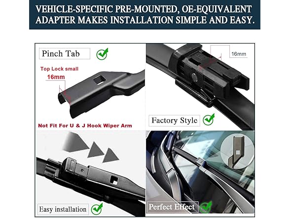 AUTOBOO Windshield Wipers for VW, 3-Pack