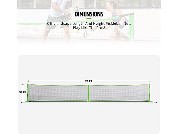 Pro Focus Pickleball Net Set – Includes 4 Player