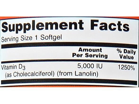 Foods NOW Vitamin D-3 Softgels