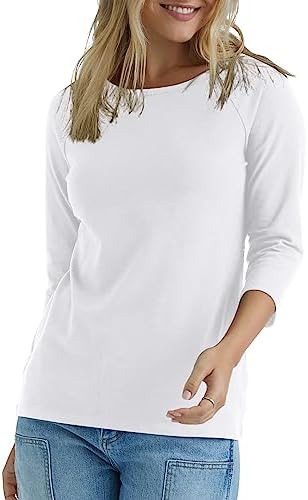 Hanes Womens Stretch Cotton Raglan Tee