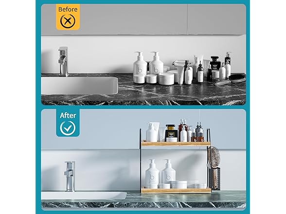 Nroech Bathroom Organizer Countertop, 2-Tier
