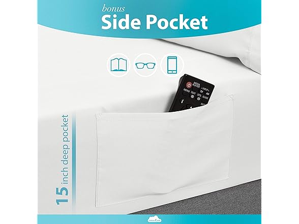 Deep Pocket Fitted Sheet Queen White