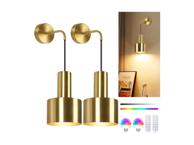 VerRon Rechargeable Battery Operated Wall Sconce Set of Two - Gallery 12