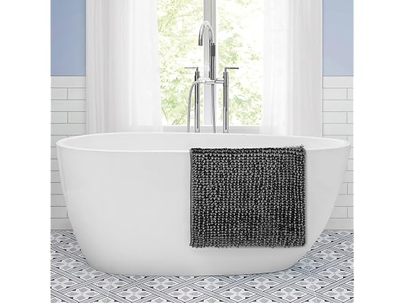 Laura Ashley Butter Chenille Bath Rug, Pi