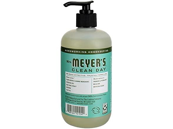 Mrs Meyers Hand Soap Liquid Basil 12.5oz