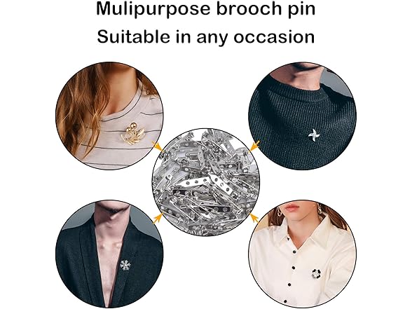 Aylifu Brooch Pins Bars - Sliver