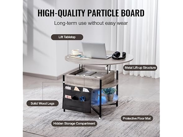 VEVOR Lift Top Coffee Table