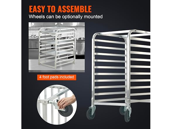 VEVOR Bun Pan Rack, 10-Tier Commercial