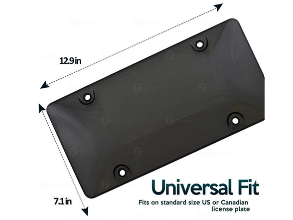 Zone Tech GA0044-UB Smoked License Plate 2 Pk