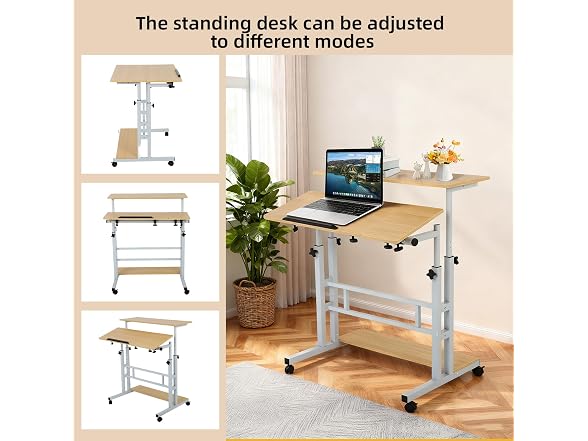 FAHKNS Small Standing Desk, Portable Stand Up Desk