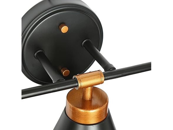 3 Light Vanity Light Black Gold