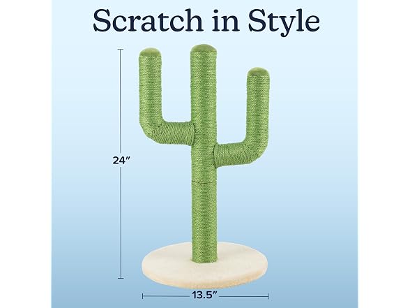 24” Tall Cat Scratching Post - Vertical Cactus