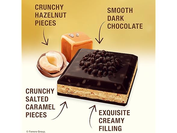 Ferrero Rocher Dark Choc Hazelnut Bars 8