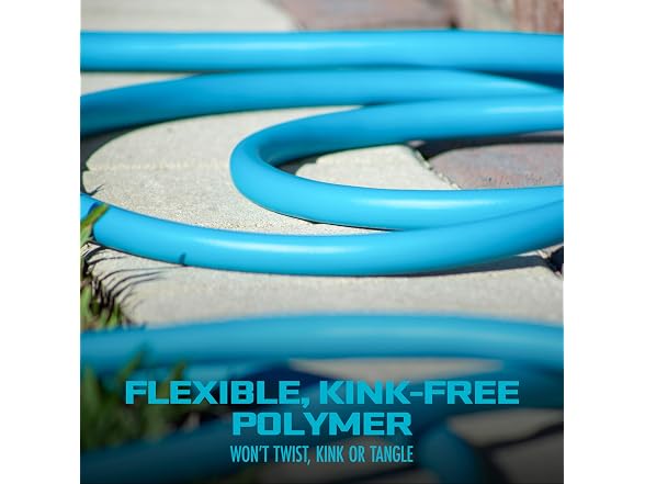 Aqua Joe 50 Ft Hybrid Polymer FLEX Garden Hose