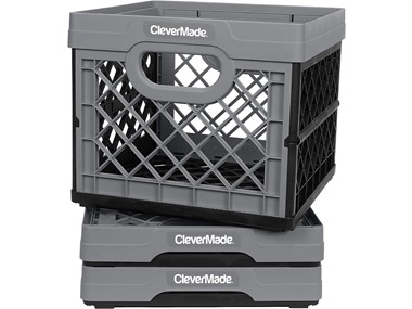 $17.99, Was $19.99, 10% Off! CleverMade Collapsible Milk Crates, 25L (Your Choice) dealfomo