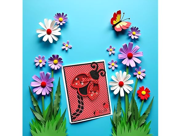 1Pc Silver Ladybug Shaker Metal Cutting Dies Stencil