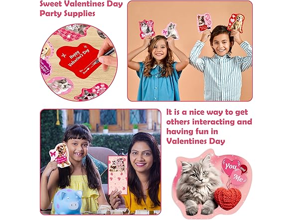 DMHG 42 Pack Pet Valentine's Day Cards