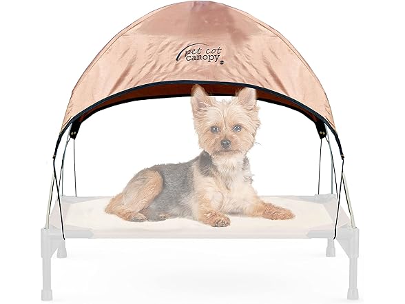 K&H Elevated Dog Cot Canopy, Small Tan