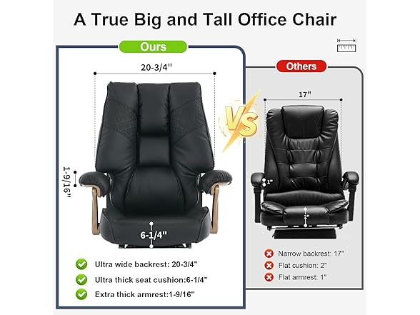 EXCEBET Big and Tall Office Chair
