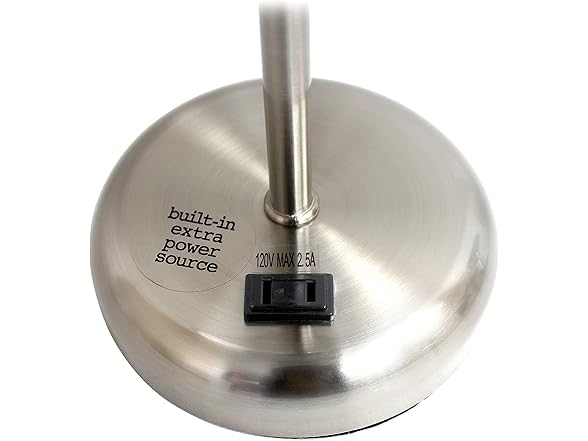 Two Pack Brushed Steel Stick Table Desk Lamp