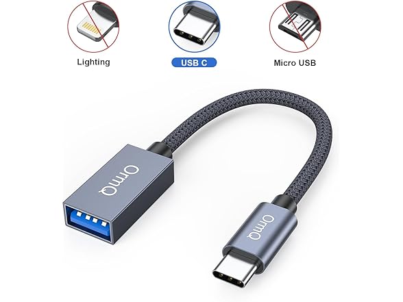 OrmQ USB C to USB Adapter 2 Pack
