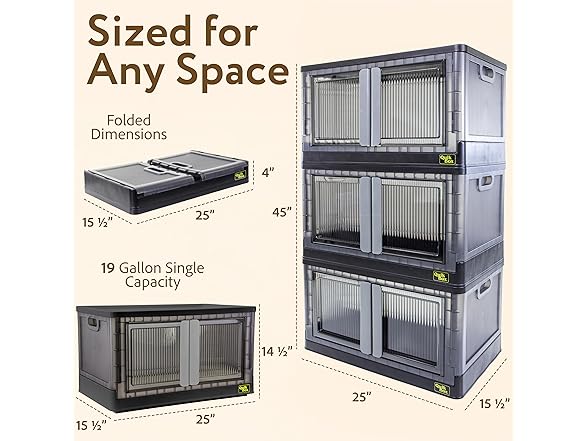 dbest Quik Box 19G Stackable Storage Bin