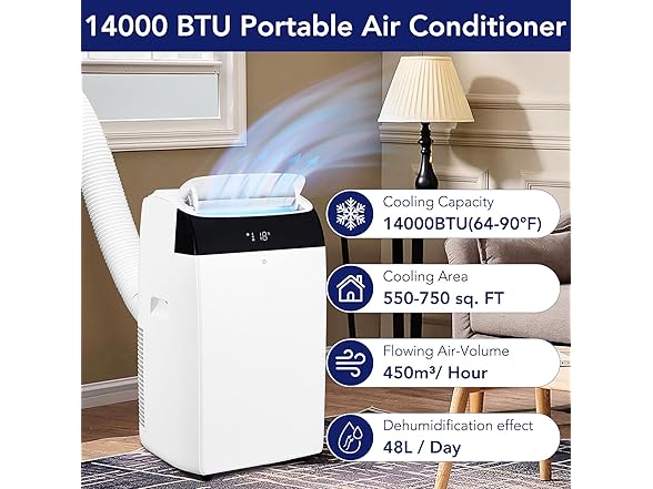 MERXENG 14,000 BTU Portable Air Conditioner