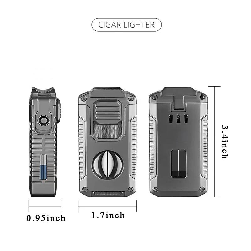 5-in-1 Lighter with Cigar Cutter - Gallery 16