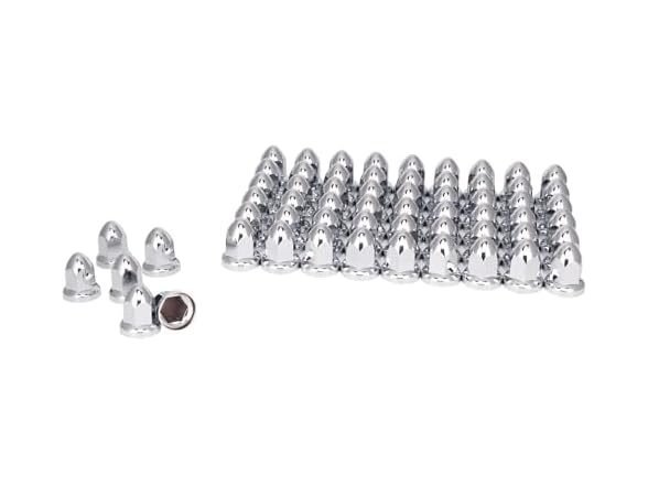 the RAW 60 PCS Chrome Lug Nut Covers for 33 mm