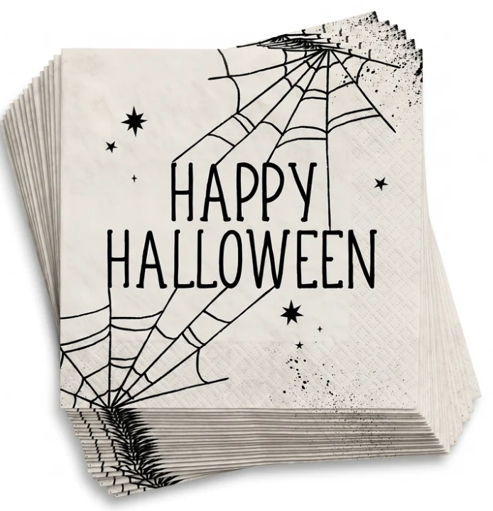 Halloween Web Luncheon Napkin, 6.5 Inch - Gallery 2