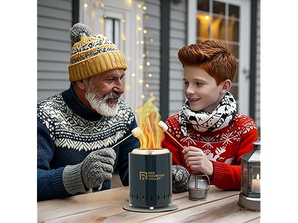 Red Mountain Valley Smokeless Tabletop Fire Pit, Blue