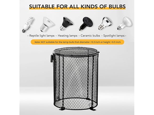 Simple Deluxe Reptile Heat Lamp Cage Hea