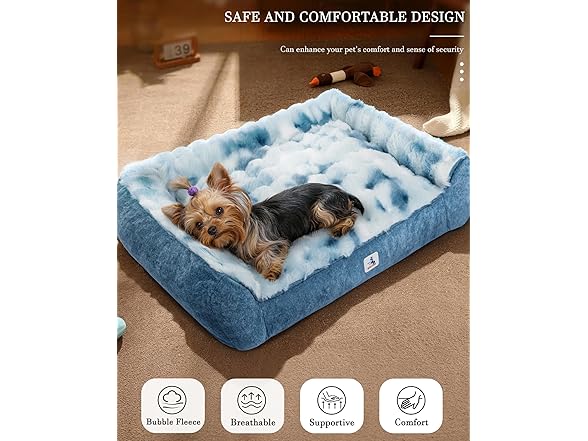 Welfibr Dog Bed with Shredded Foam Filling