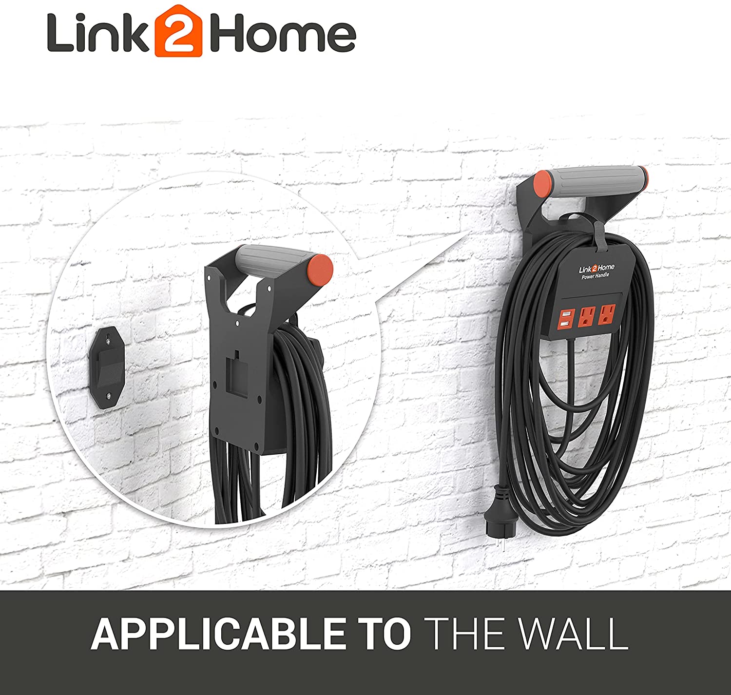 Link2Home Power Handle 20' Extension Cord - Gallery 16