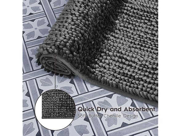Laura Ashley Butter Chenille Bath Rug, Pi