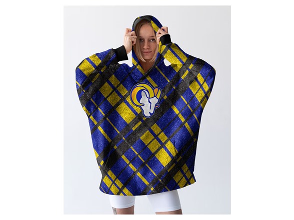 NFL Sherpa Flannel Hoodie Blanket - Choose Team