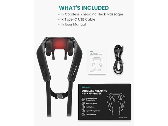 Nekteck Cordless 6D Shiatsu Massager