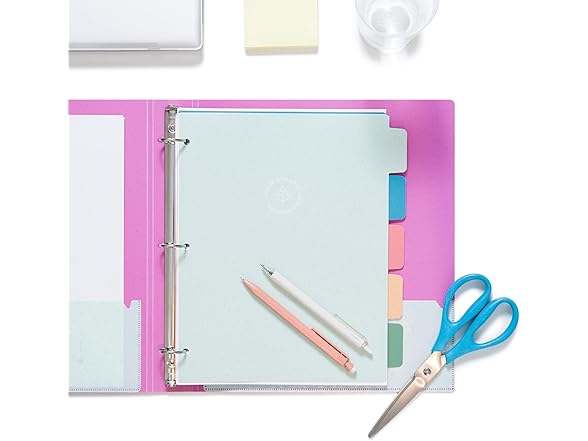 U Brands U Brands U-Eco Poly Binder + 5 Tab Divider Set, 8.