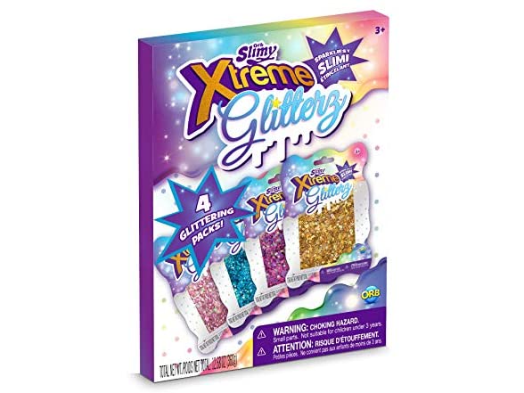 Orb Slimy Xtreme Glitterz, 4 Pack