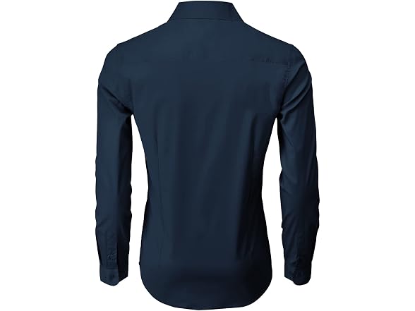 H2H Men (S) Casual Slim Button Down Spandex Shirts