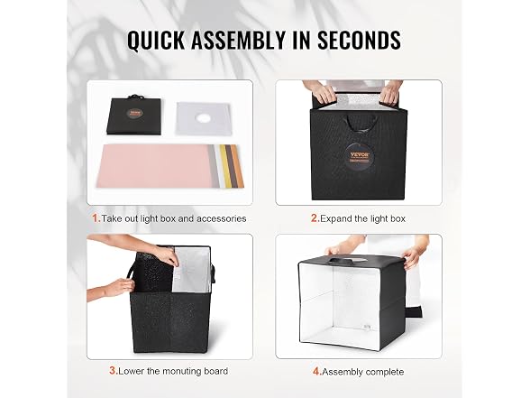 Photo Studio Light Box, 12" x 12", 3000-5600K