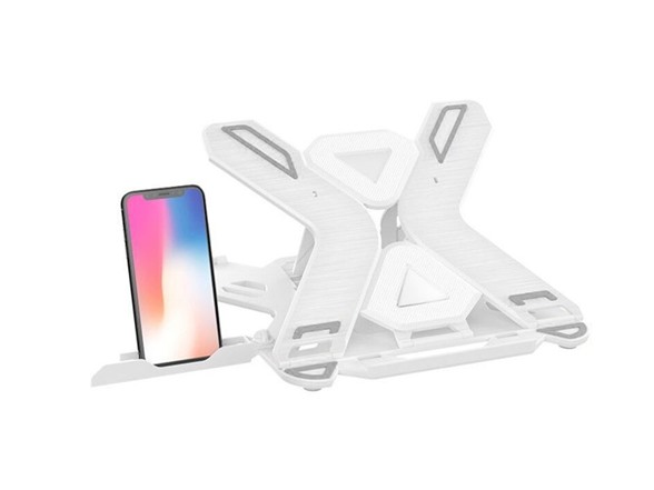 Rotating Laptop Stand with Phone Mount