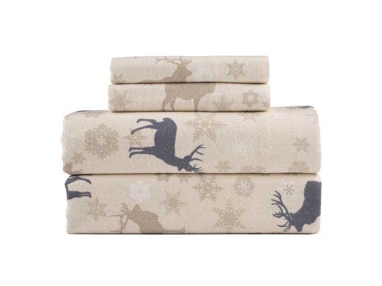 100% Turkish Cotton Plaid Flannel Sheet Set - Gallery 17